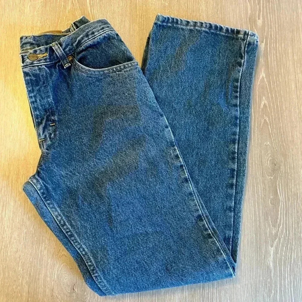 Vintage Lee Riders Straight Leg Jeans Men's Tag 30x32 Actual 28 × 32 Blue Denim